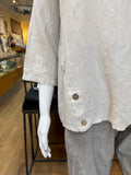 Linen Button Hem Top (color options)