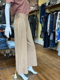 Faux Suede Wide Leg Pant