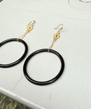 Vintage Jet Lucite Hoops