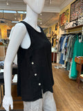 Linen Button Accent Tank (color options)