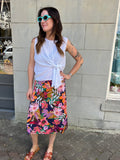 Floral Burst A Line Skirt