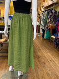 Linen Frayed Weave Maxi Skirt (color options)
