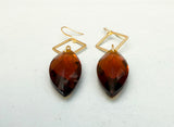 Vintage Topaz Marquise Crystal Earrings