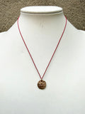 Red Silk Vegvisir Necklace