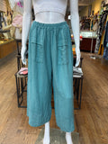 The Linen Button Hem Pants (color options)