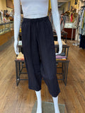 Linen Pinstripe Barrel Pants (color options)