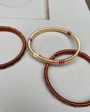 Thin Handwoven Raffia + Wire Bracelets (color options)