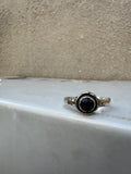 Black Onyx Faceted Stone Ring