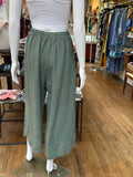 The Linen Button Hem Pants (color options)