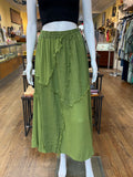 Linen Frayed Weave Maxi Skirt (color options)