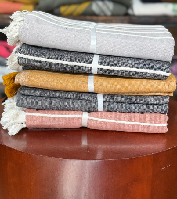 Oaxaca Linen + Cotton Throw Blankets (color options)