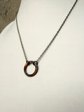 Heat Patina Pendant Necklace