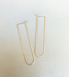 U Shaped Hoop Earrings (metal options)