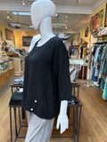 Linen Button Hem Top (color options)