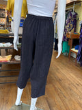 Linen Pinstripe Barrel Pants (color options)