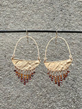 Garnet Fringe Hoops