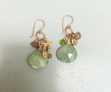 Aquamarine + Opal Cluster Earrings