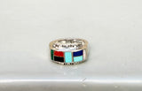Vintage Multi Stone Inlay Ring