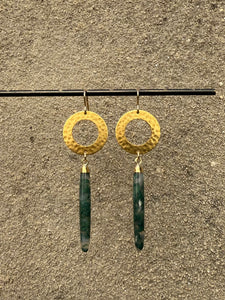 Moss Agate Drop Earrings