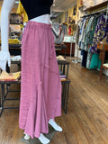 Linen Frayed Weave Maxi Skirt (color options)
