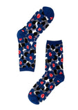 Bold Blue Sheer Socks