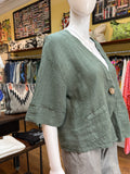 Linen One Button Blazer (color options)