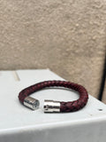 Thick Braided Leather Bracelets (size options)
