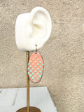 Enamel Oval Earrings
