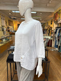Linen Button Hem Top (color options)