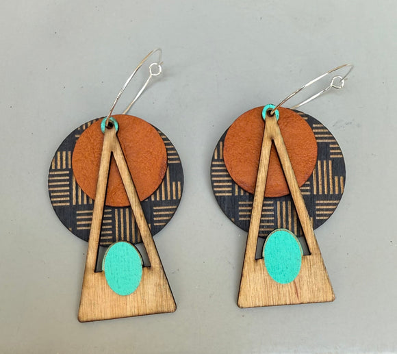 Deco 3-Layer Earrings (color options)
