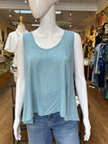Blue Print Short Tank Blouse