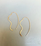 Wavy Threader Earrings (metal options)