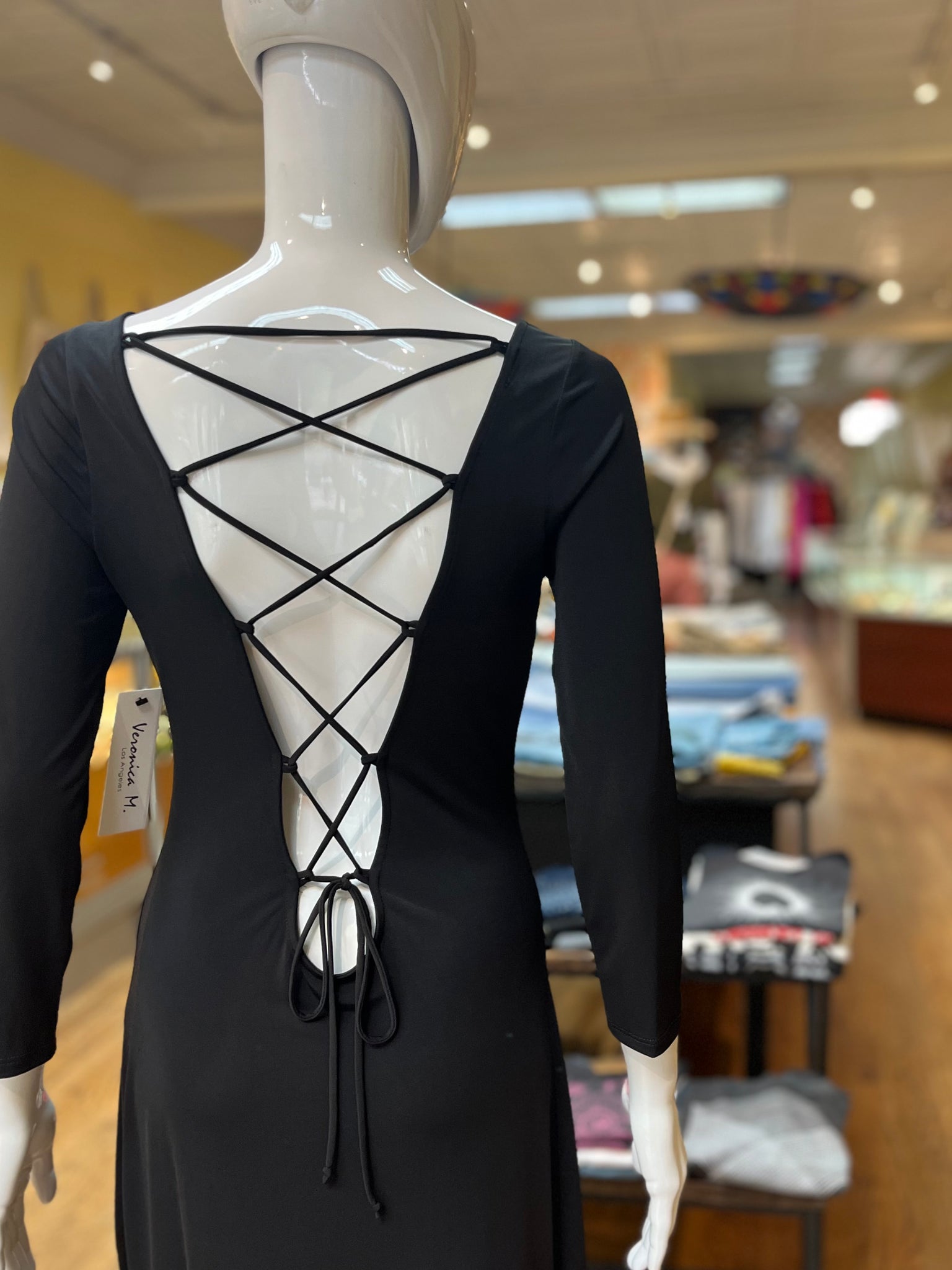 fitted lace wedding dress Black Long Sleeve Backless Midi Dress trinarosh fitted lace wedding dress Black Long Sleeve Backless Midi Dress trinarosh