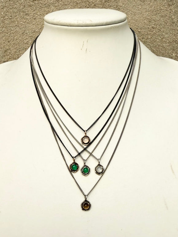 Faceted Stone Talisman Necklaces (multiple options)