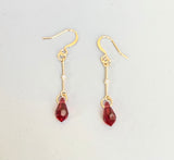 Swarovski Scarlet Crystals + Gold Jeweled Bars