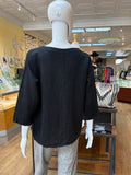 Linen Button Hem Top (color options)