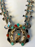 Vintage Sterling Owl Necklace + Earring Set