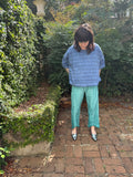 Teal Cotton Flap Pant