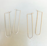 U Shaped Hoop Earrings (metal options)
