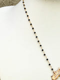 Portal Necklace - black spinel chain