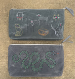 Multi Stitch Waxed Canvas Clutches (multiple options)