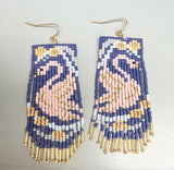 Swan Fringe Earrings