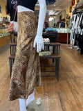 Leopard Satin Skirt