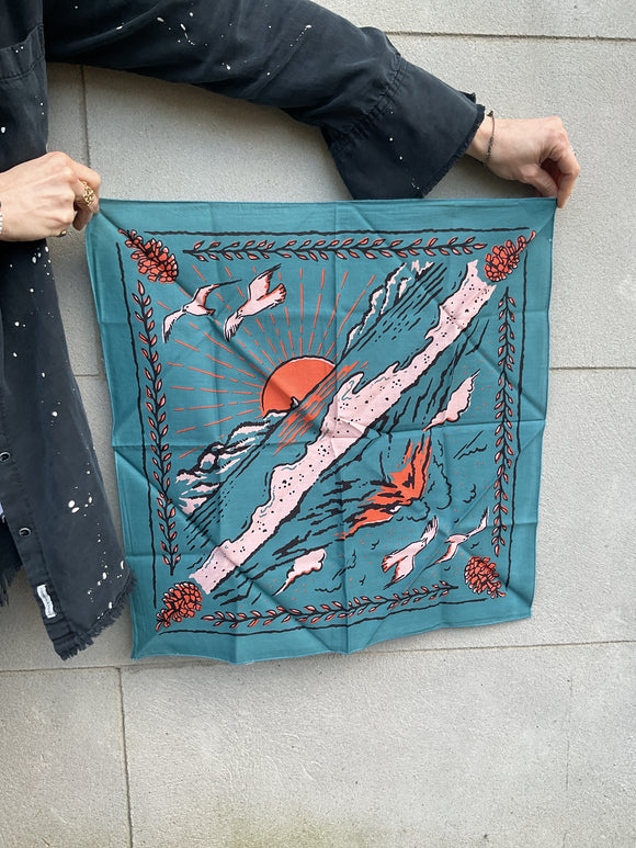 “Volcano & sea” Bandana