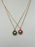 Paint + Heart Necklace (color + length options)