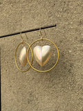 Pearl Heart Earrings