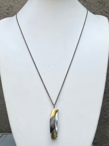 Shell Handle Knife Necklace with Brass Chain (multiple options)