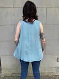 Blue Print Short Tank Blouse