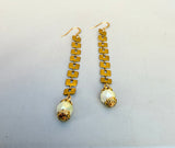 The Brass Stack and Bead Earrings