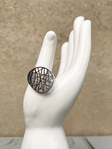 Taxco Silver Web Ring